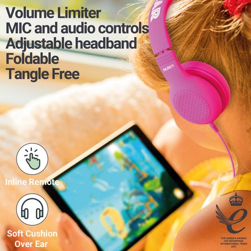 MAJORITY SUPERSTAR KIDS HEADPHONES PINK