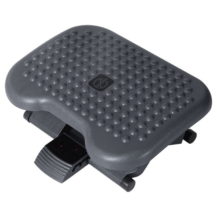 Adjustable Massage Footrest | 3 Position Tilting & Comfort | Home Office Black