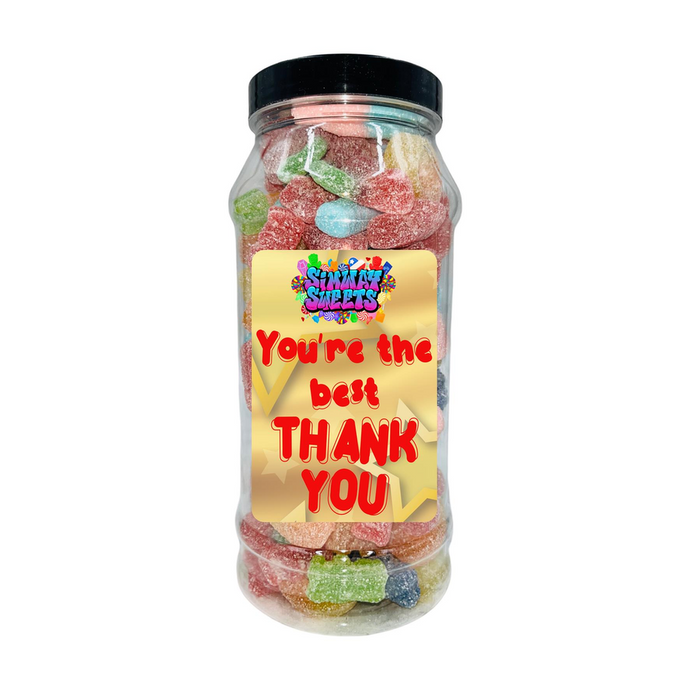 Deluxe Thank You Jar - Fizzy Mix: Irresistible Treats & Gratitude