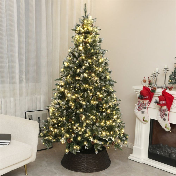 6 Ft Christmas Tree Artificial Green with LED Lights