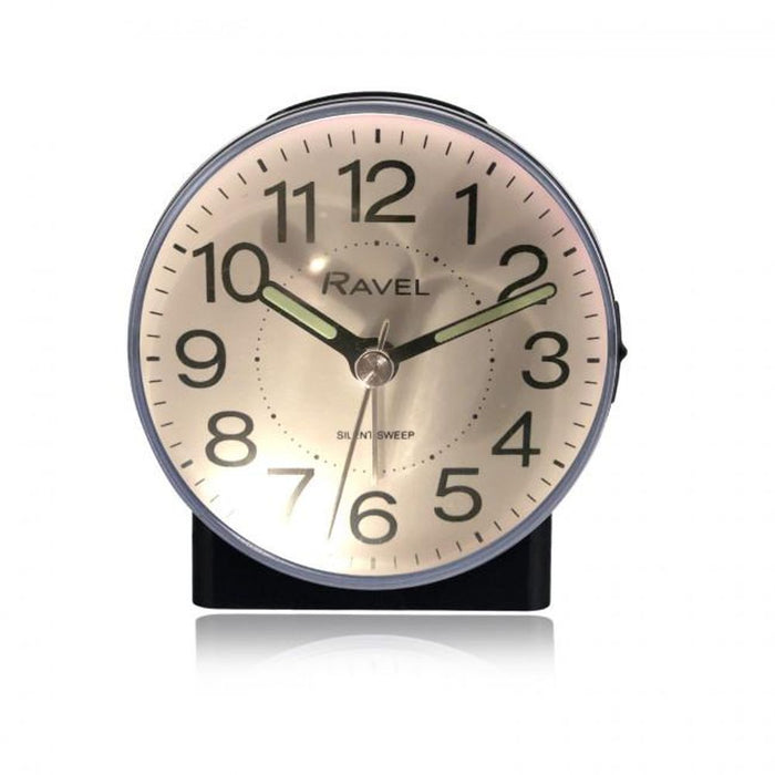 Mid Sized Bedside Quartz Alarm Clock - Ravel Black RC039.3