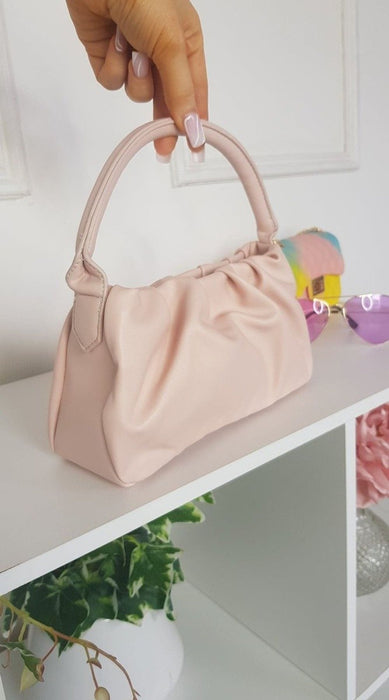 Pink Faux Leather Pouch Shoulder Handbag - Stylish & Versatile - Perfect for any Occasion