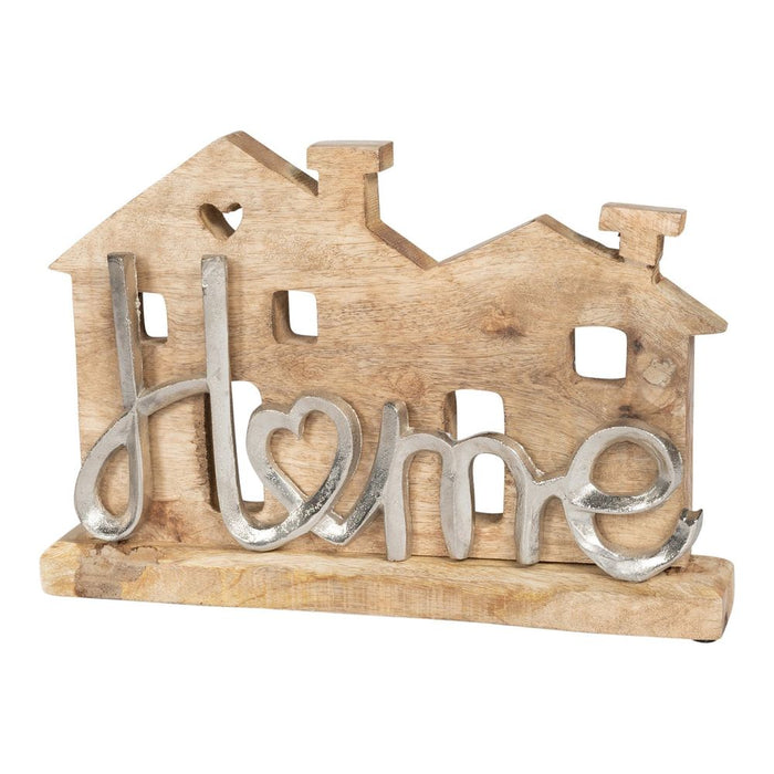 Silver Home Words Wooden House Decoration