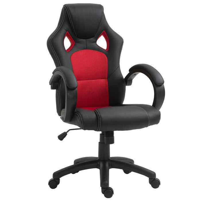 High-Quality Executive Racing Gaming Office Chair | Adjustable Height | 360° Swivel | PU Leather | Black