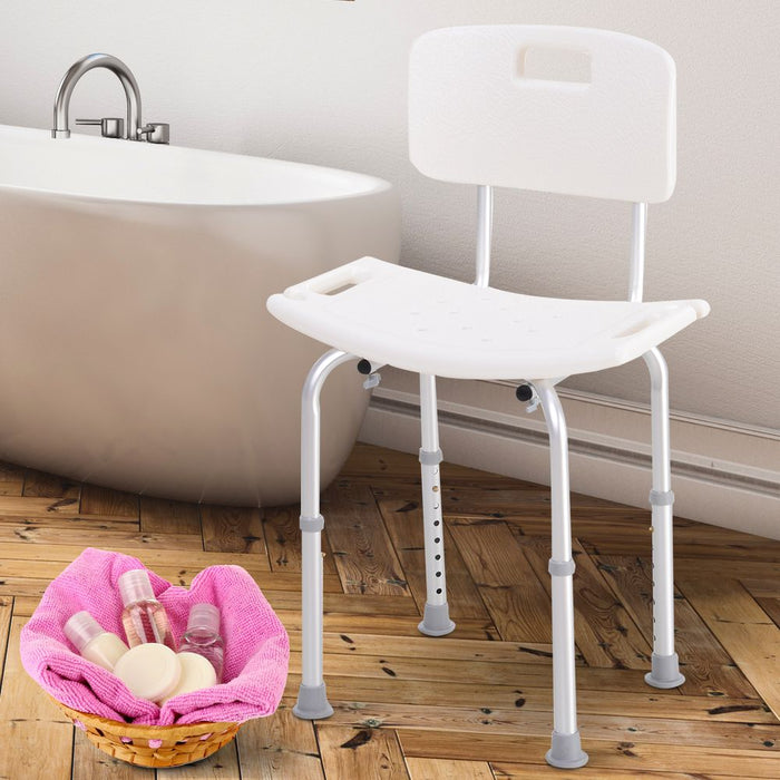 Premium Bath Chair: Safety Seat for Elderly, Adjustable Height, Durable - HOMCOM