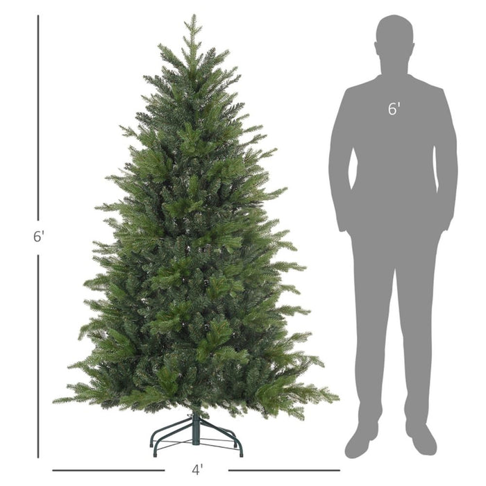 6ft Christmas Tree Artificial Green 46.1" Dia. x 70.9" H