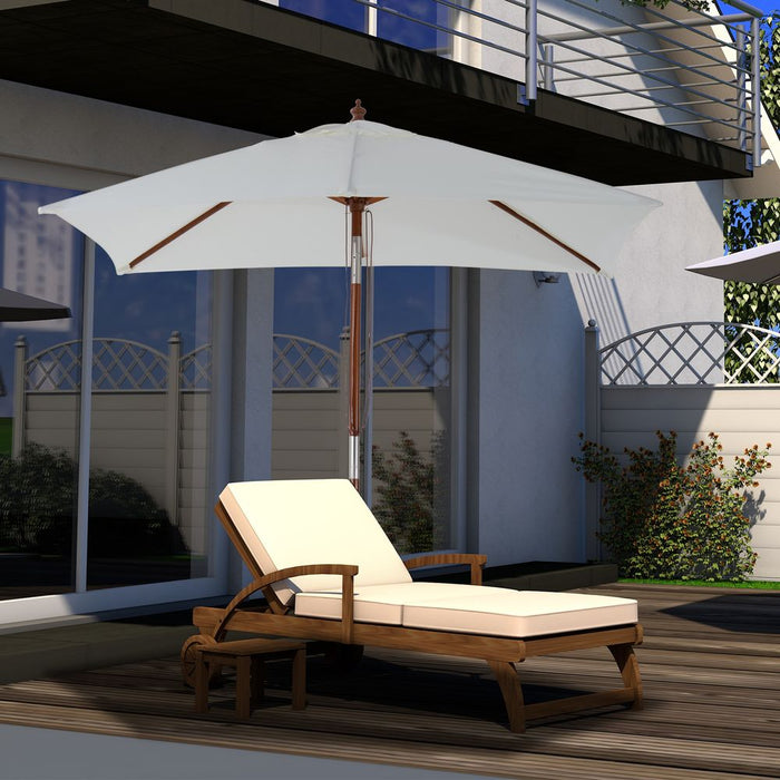 2m x 1.5m Patio Garden Parasol Sunshade Canopy Outdoor Backyard Furniture 6 Ribs