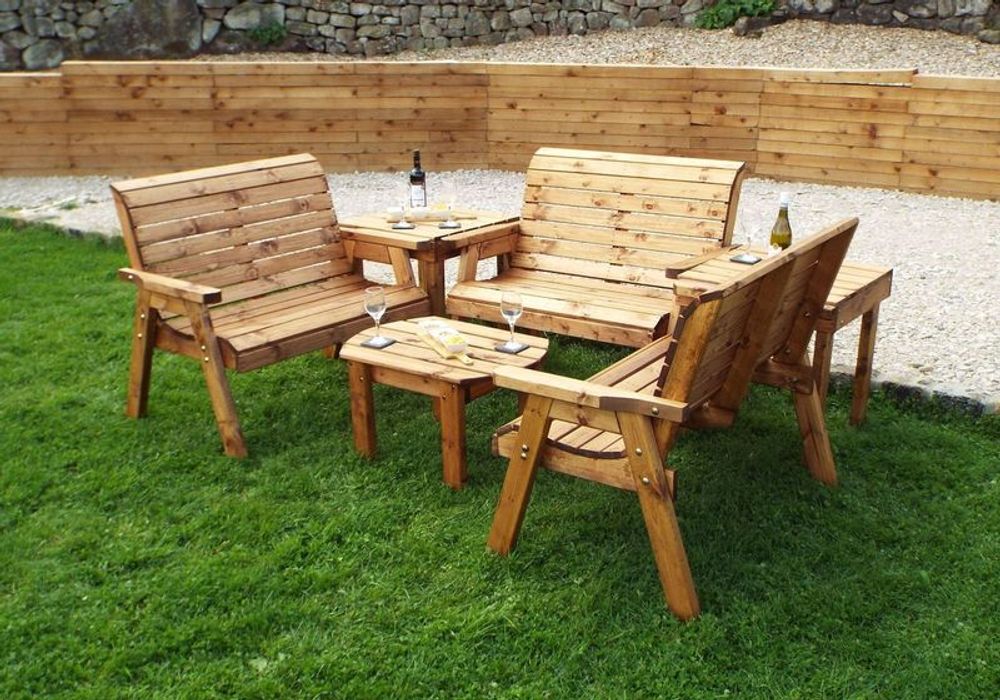 Premium Burghley Outdoor Furniture Set - Classic English Design, 10 Year Rot Free Guarantee, FSC-Sourced Materials