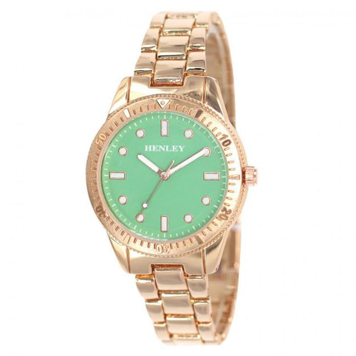 Henleys Ladies Candy Rose Watch - Apple Green. Spring-ready, sporty, candy-colored dials. Deluxe gift box included.