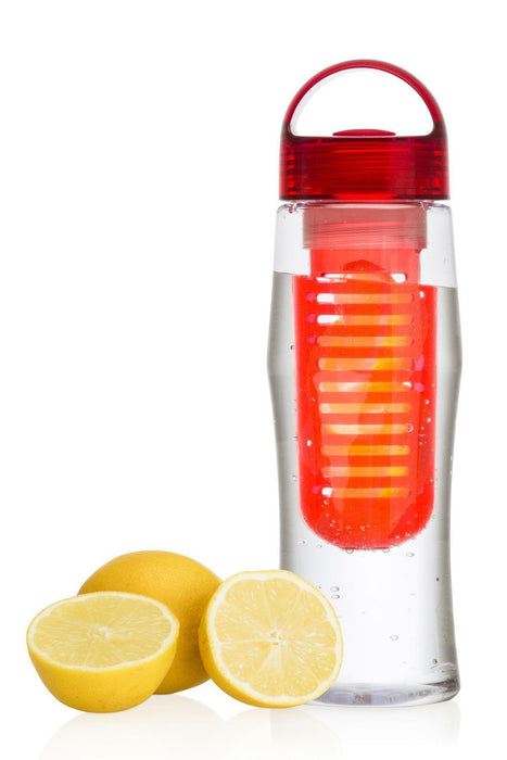 VINSANI Fruit Infuser Bottle - Red, Sleek Design, BPA-Free, Leakproof, 600-750ml