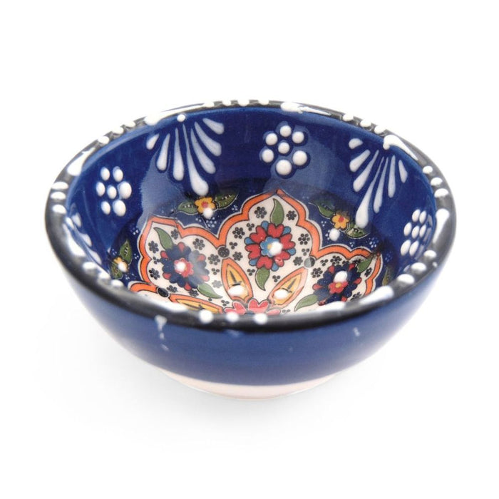 Handmade Ceramic Bowl Mexican Navy 8cm