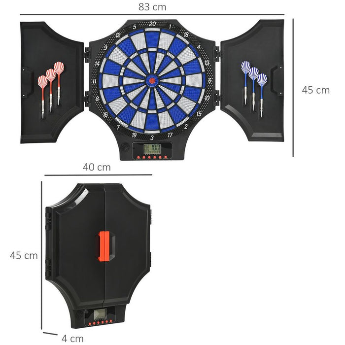 High-Quality Electronic Dart Board Set w/ Cabinet: 31 Games, 8 Players - Perfect for Home Entertainment & Parties