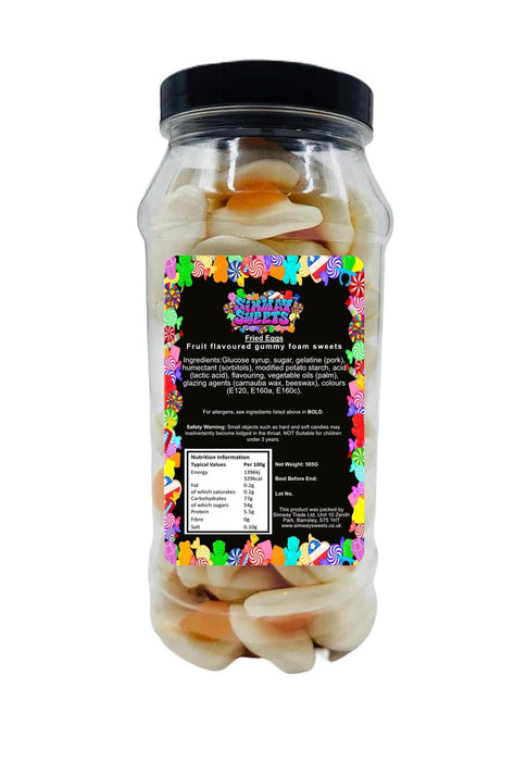 Fried Eggs Foam Gummy - Retro Sweets Jar - Fast Shipping