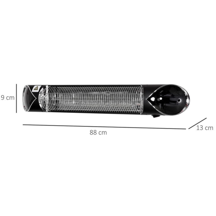 Powerful 2000W Electric Infrared Patio Heater Wall Mounted Carbon Fibre Remote