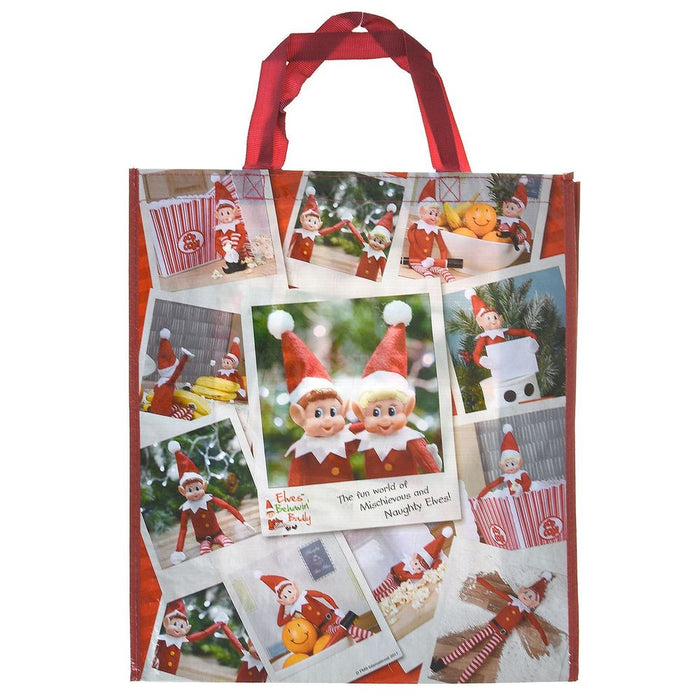 Christmas Helper Elf Behavin Badly Reusable Shopping Tote Bag - High-quality, Festive Design - Must-have!