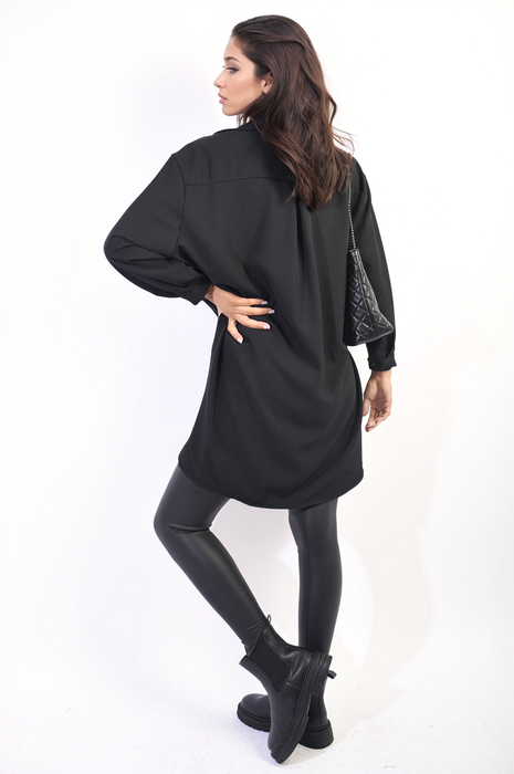 Isabella Button Up Oversized Long Back Shirt Dress - Effortlessly Chic & Versatile