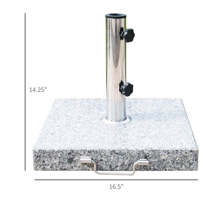 25 kg Marble Umbrella Base-Hemp Grey - High-Quality, Stylish & Durable - Perfect for Outdoor Use