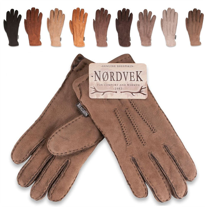 Nordvek Womens Sheepskin Gloves With 3 Point Design - 305-100