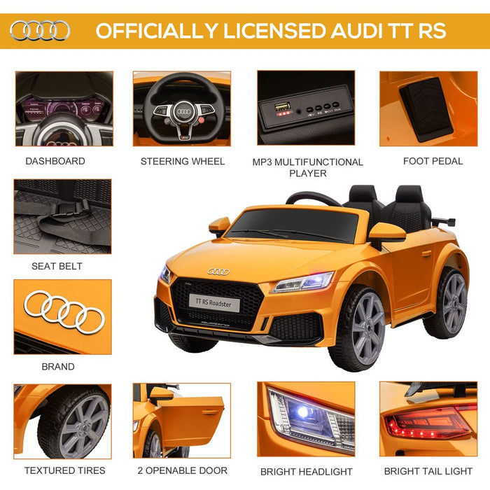 Premium 12V Audi TT RS Ride-On Car | Removable Highlights | MP3 Player