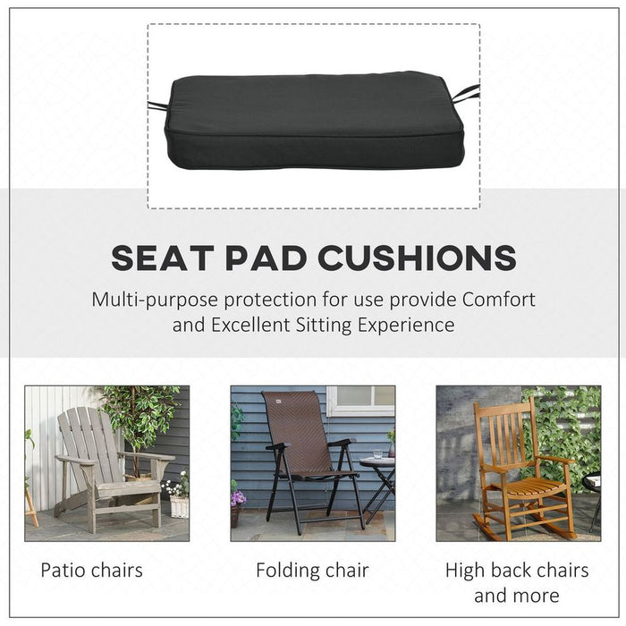 Outsunny 6 Chair Cushion Seat Pads | High Quality & Durable | Perfect for Indoor & Outdoor Chairs