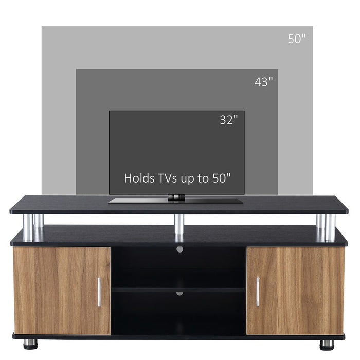 TV Cabinet Stand Entertainment Center Media Console Black, Walnut