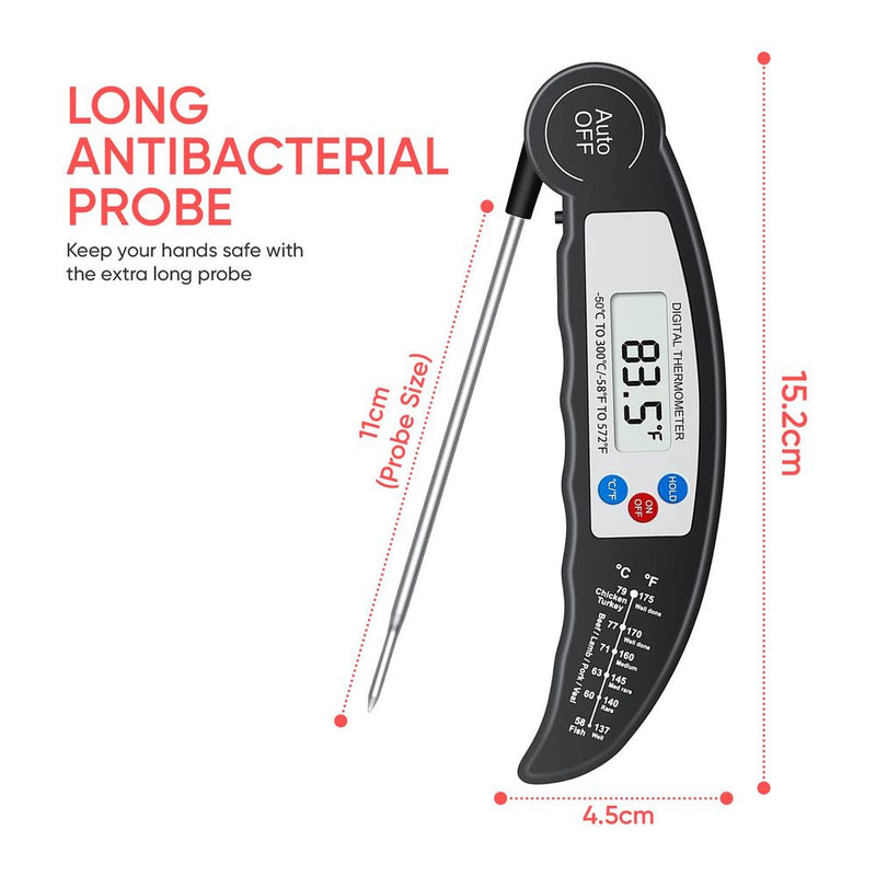 ASAB Digital Food Thermometer - BLACK