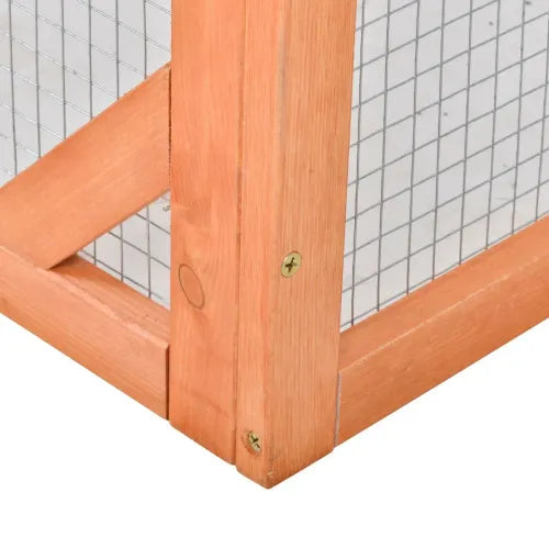 Wooden Rabbit Hutch with Run Small Animal Guinea Pig House 125.5 x 100 x 49cm