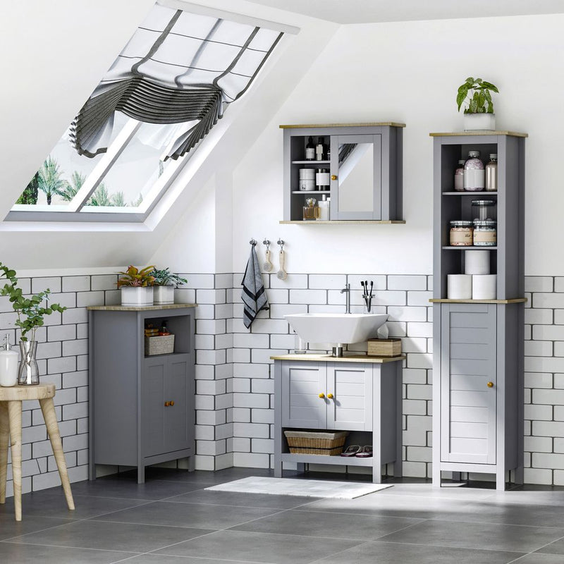 Elegant and Efficient Bathroom Under Sink Cabinet with Storage - Fits 60cm Basin