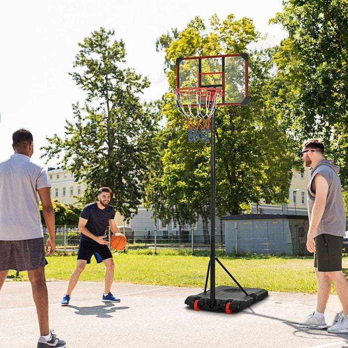 SPORTNOW Kids Adjustable Basketball Hoop: Height 1.8-2m, Portable Stand, Wheels