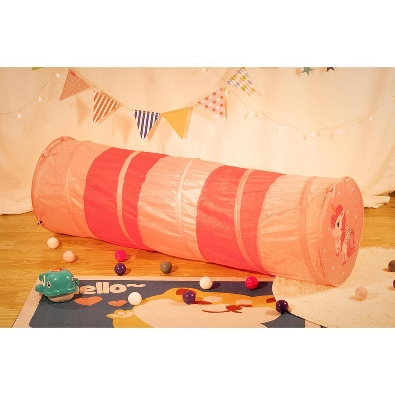 SOKA Play Tunnel Pink Pop Up Unicorn Indoor or Outdoor Garden Play Tent for Kids Childrens