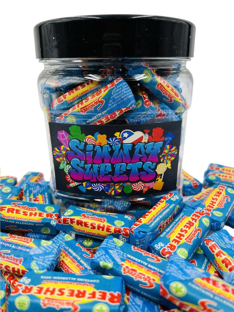 66 Refresher Blocks in Jar - Lemon Flavored, Ready to Gift - 775g - Delivered to your Door - Date Assured Stock - High Quality