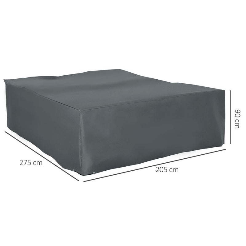 Premium 275x205cm Garden Furniture Cover: Water & UV Resistant Oxford Fabric