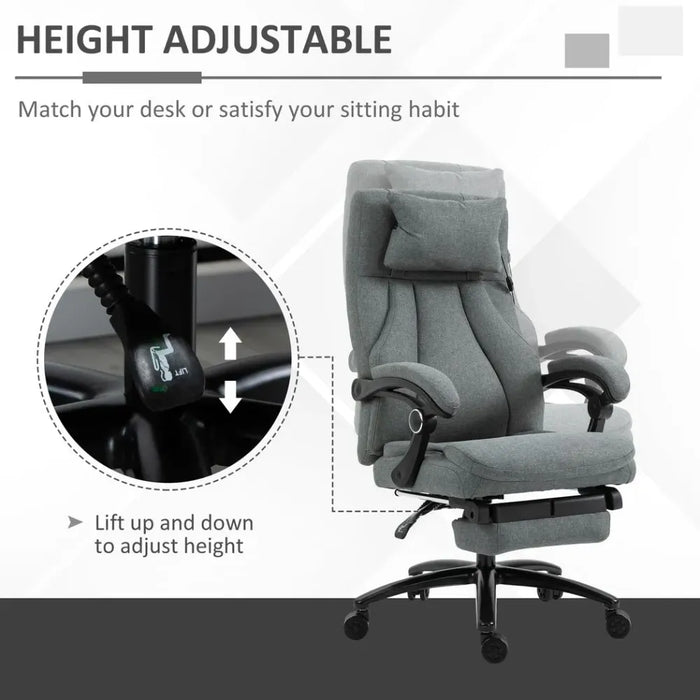 Vibrating Massage Office Chair: 360° Swivel, 2-Point Pillow, USB Power