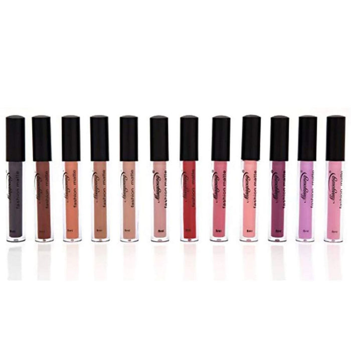 3x Nude Waterproof Matte Lipstick Set - Long-Lasting Beauty Lip Gloss [Impressive Shades]