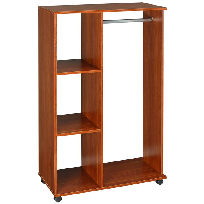 Walnut Open Wardrobe | High Quality | Clothes Hanging Rail | Organizer