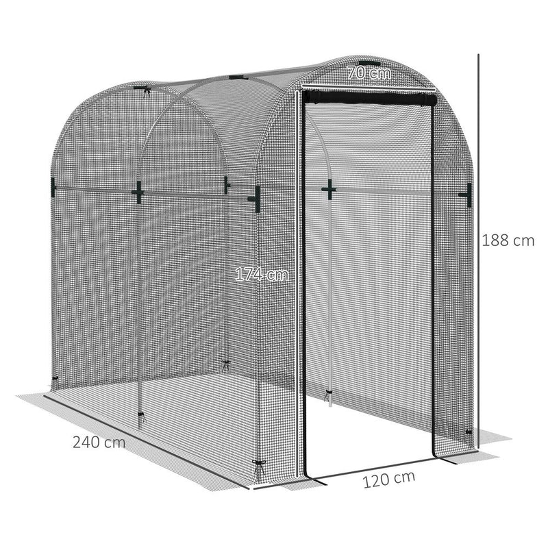 Outsunny Fruit Cage, Plant Protection Tent, 1.2x2.4x1.9m
