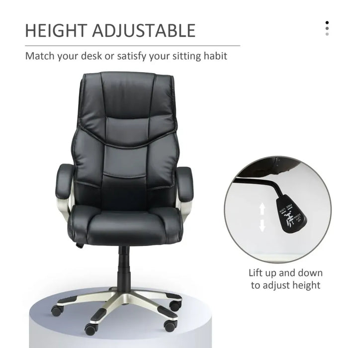 Executive Computer Office Desk Chair PU Leather Swivel Chairs High Back