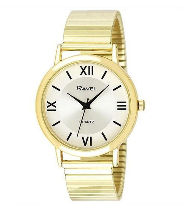 Ravel Men's Gold Roman Numeral Bracelet Watch R0208.44.1