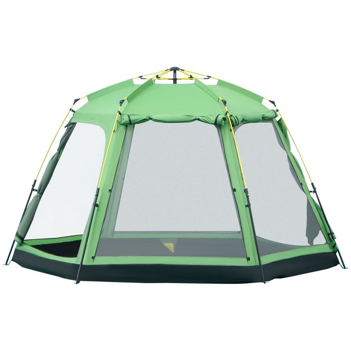 Outsunny 6P Camping Tent | 2-Tier Pop-up Design | Portable Carry Bag | Ideal for Family & Friends