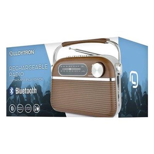 Lloytron Bluetooth Rechargeable Radio Vintage- N6403WD