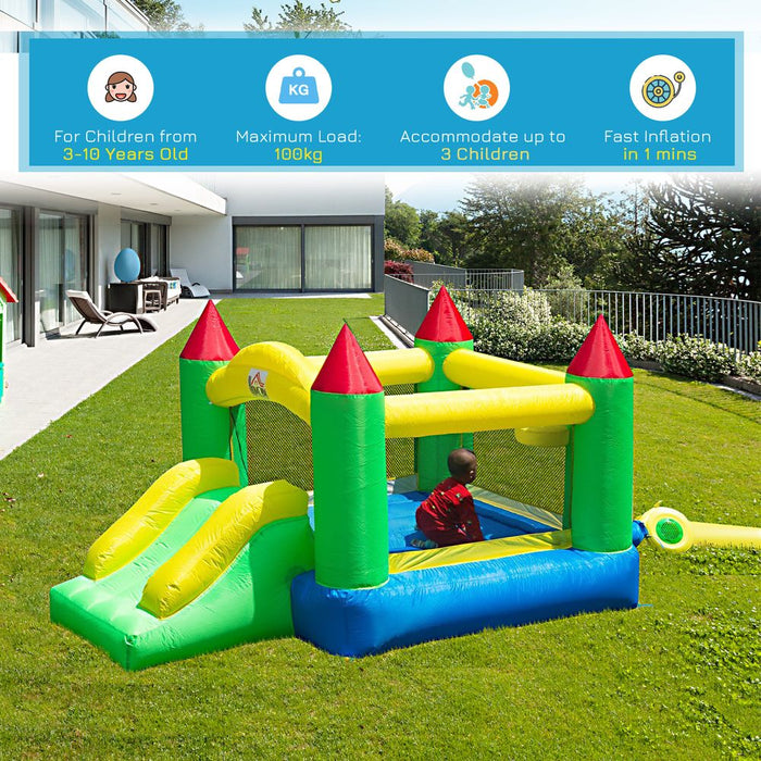 Premium Bouncy Castle with Slide - Durable Inflatable Jumper for Kids - HOMCOM