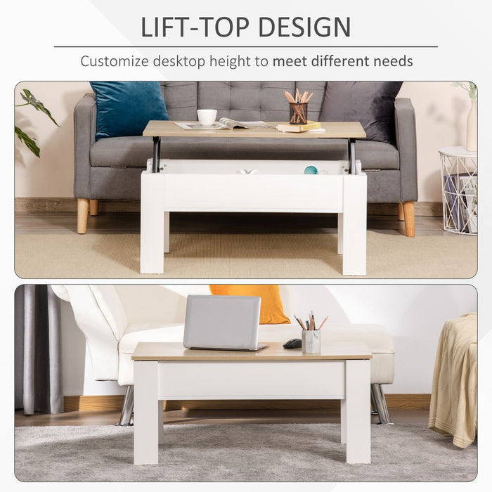 Premium Lift Top Coffee Table w/Storage - Stylish & Functional - Perfect for Living Room & Office