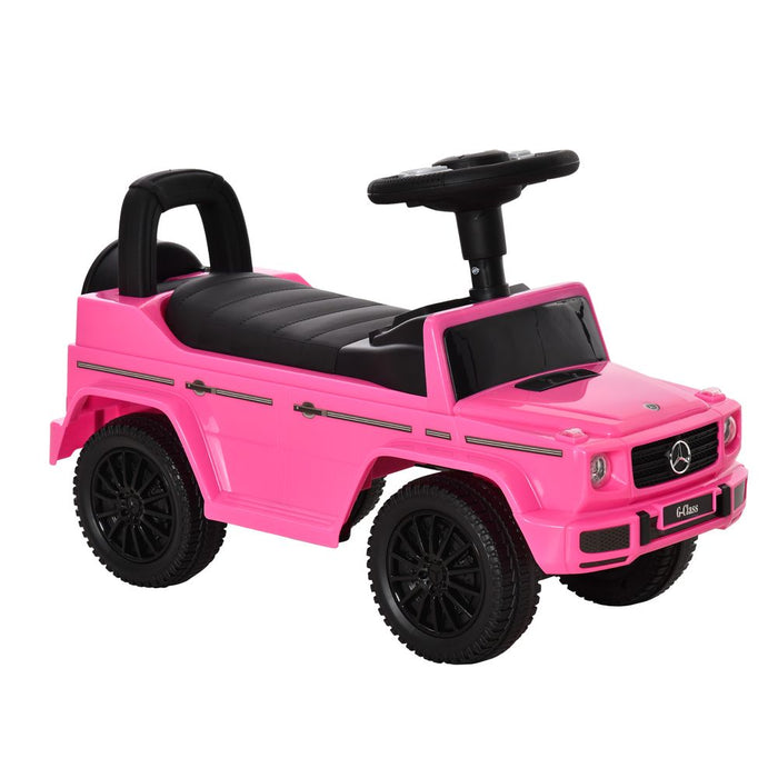 Benz G350 Kids Ride on Sliding Car w/ Under Seat Storage No Power Pink HOMCOM