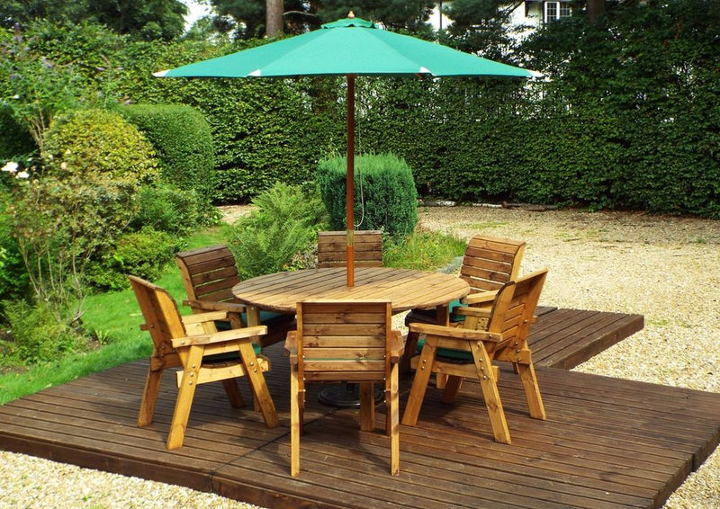 Luxurious Outdoor 6-Seater Circular Dining Set