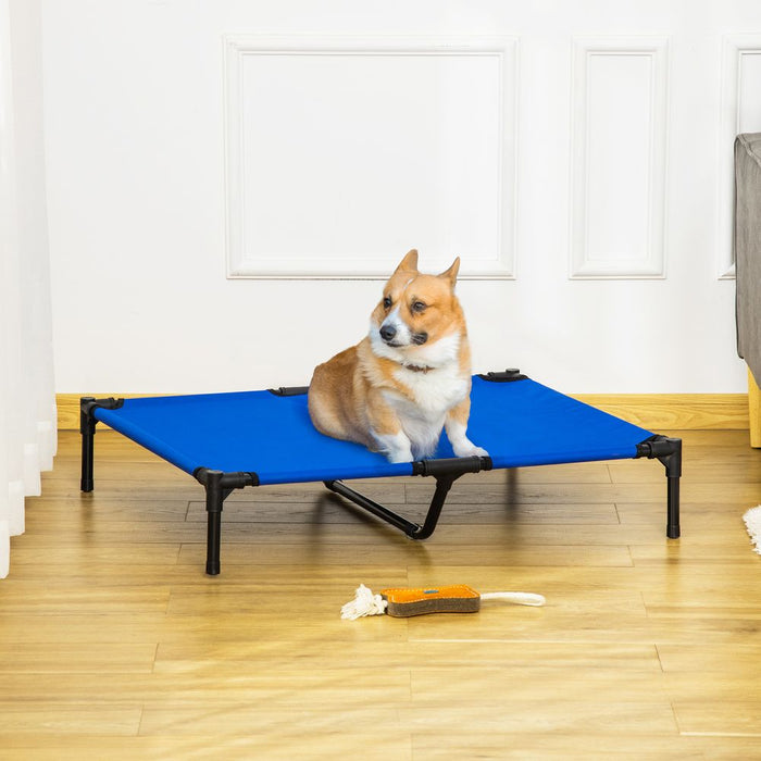 PawHut Portable Elevated Pet Bed to Raise Relax Area for Dogs and Cats with Metal Frame (Large)