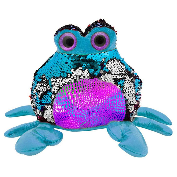 7" Glitzies Crab Magic Sequin Plush, Assorted Colours