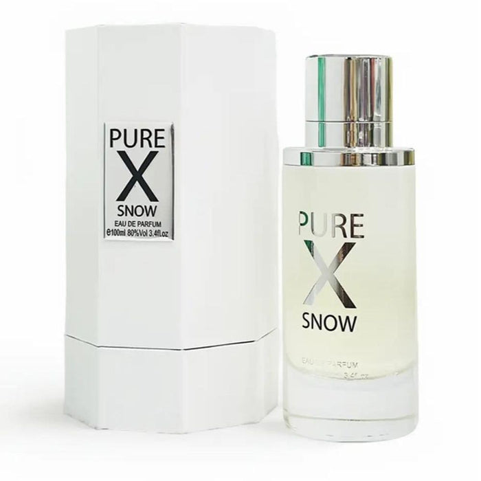 Pure X Snow Eau De Parfum Spray 100ml - Unisex Perfume with Grapefruit Notes