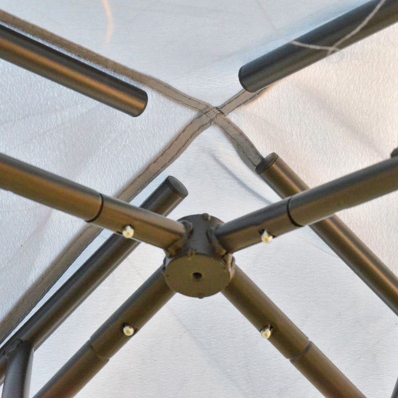 3x3M Metal Gazebo Garden Outdoor 2-tier Roof Marquee Party Tent Canopy  - Crey