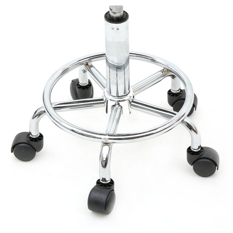 Round Shape Adjustable Salon Stool with Back Black