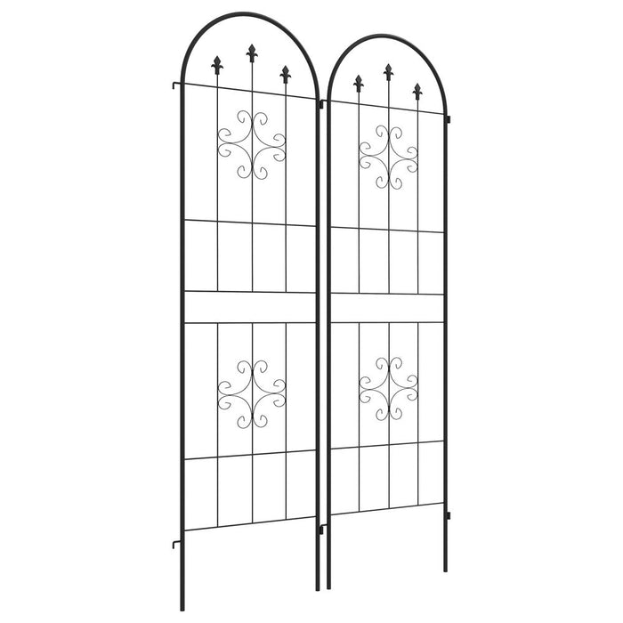 Outsunny Set of 2 Metal Trellis for Climbing Plants, Arrow Design